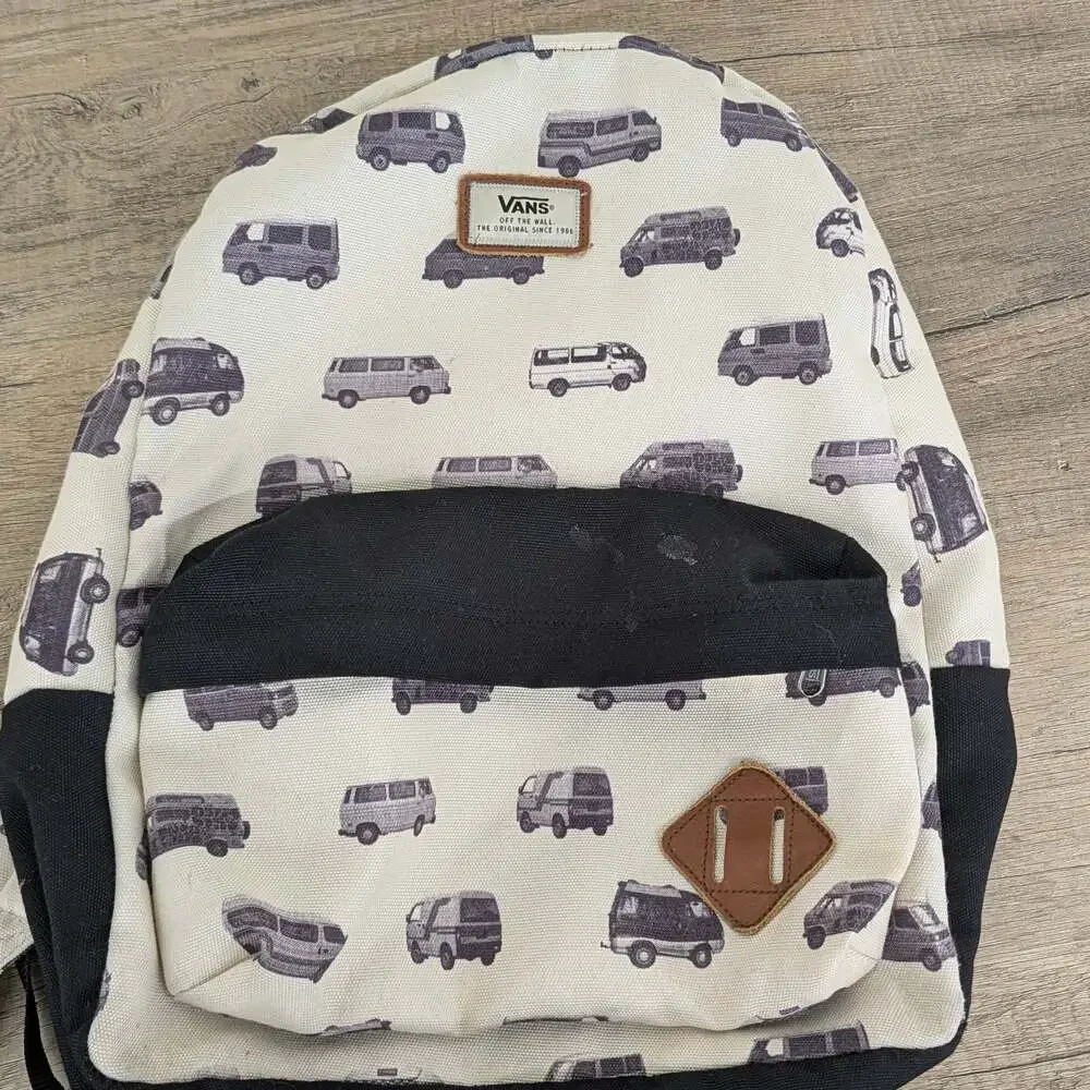Vans Off The Wall Bus Van Print Canvas Backpack